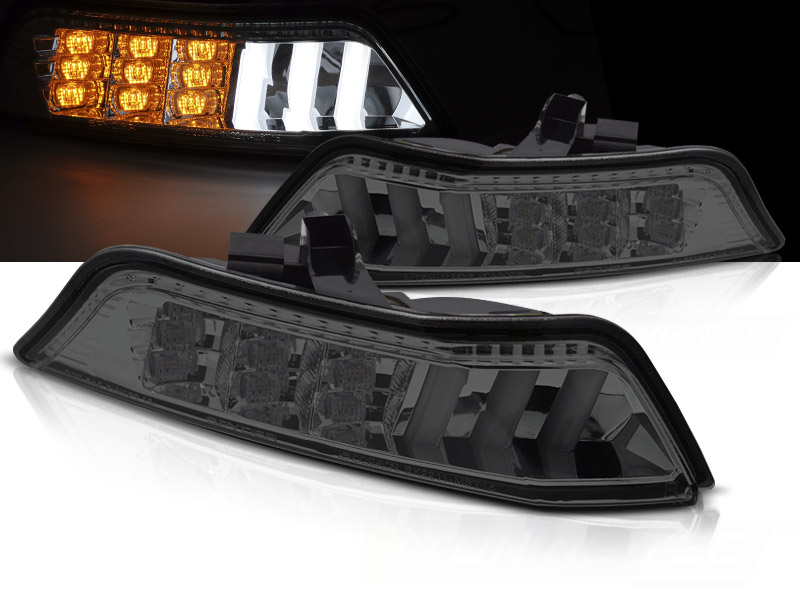 Predné smerovky Ford Mustang 15-17 Smoke LED SEQ