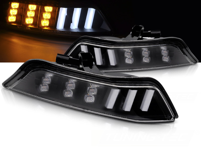 Predné smerovky Ford Mustang 15-17 Black LED SEQ
