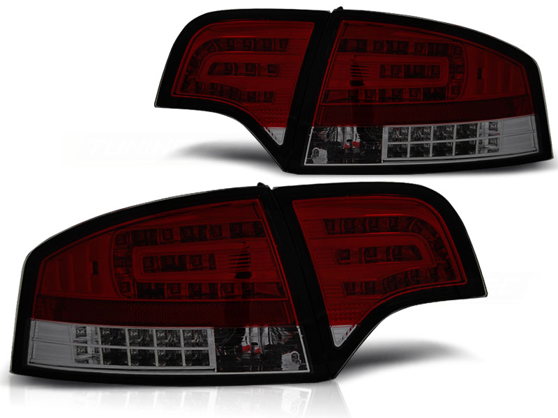 Zadné LED svetlá Audi A4 B7 04-08 Red Smoke