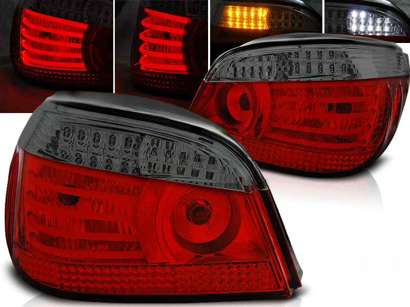 Zadné LED svetlá BMW E60 03-07 Red Smoke - 95