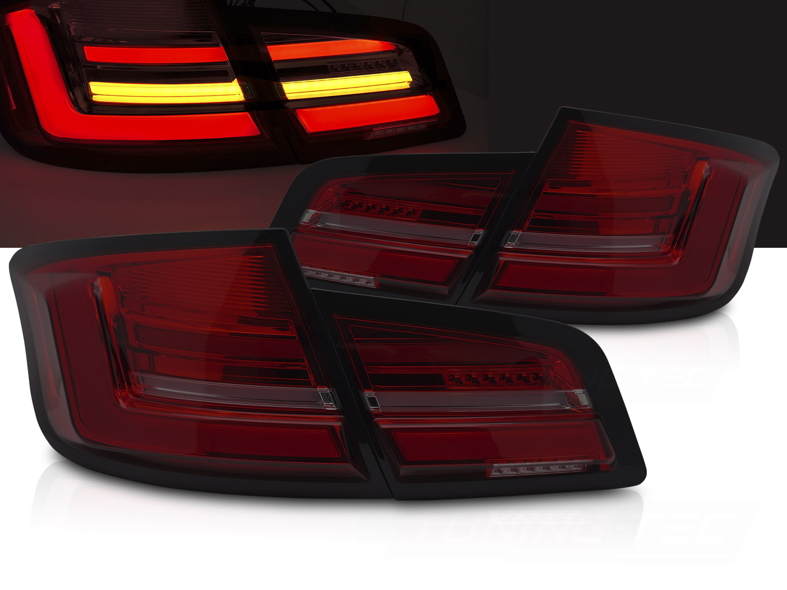 Zadné LED BAR svetlá BMW 5er F10 10-13 Red Smoke