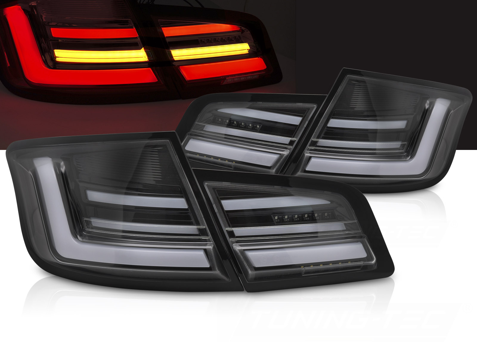 Zadné LED BAR svetlá BMW 5er F10 10-13 Black