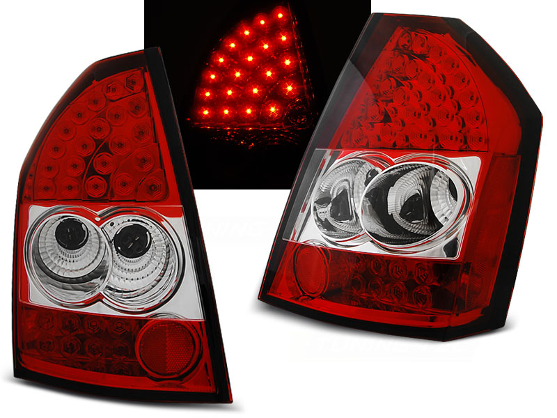 Zadné LED svetlá Chrysler 300C / 300 08-10 Red White