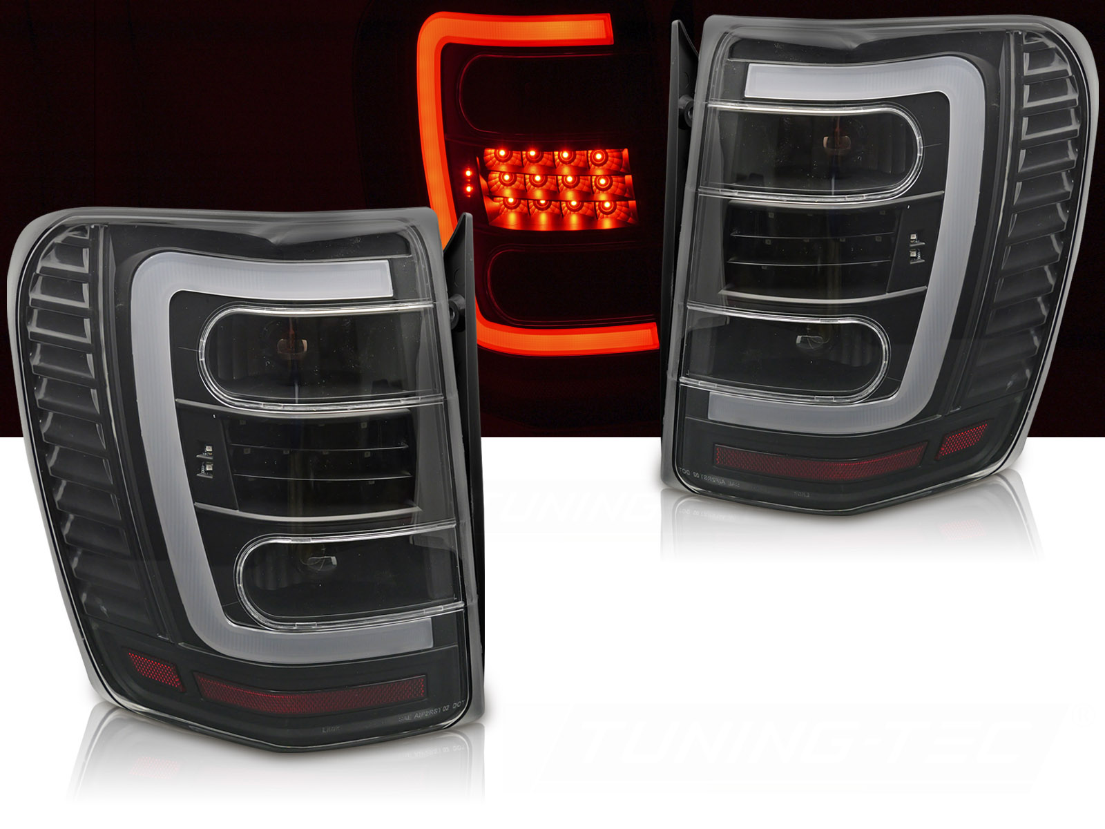 Zadné LED BAR svetlá Jeep Grand Cherokee WJ 99-05 Black Clear