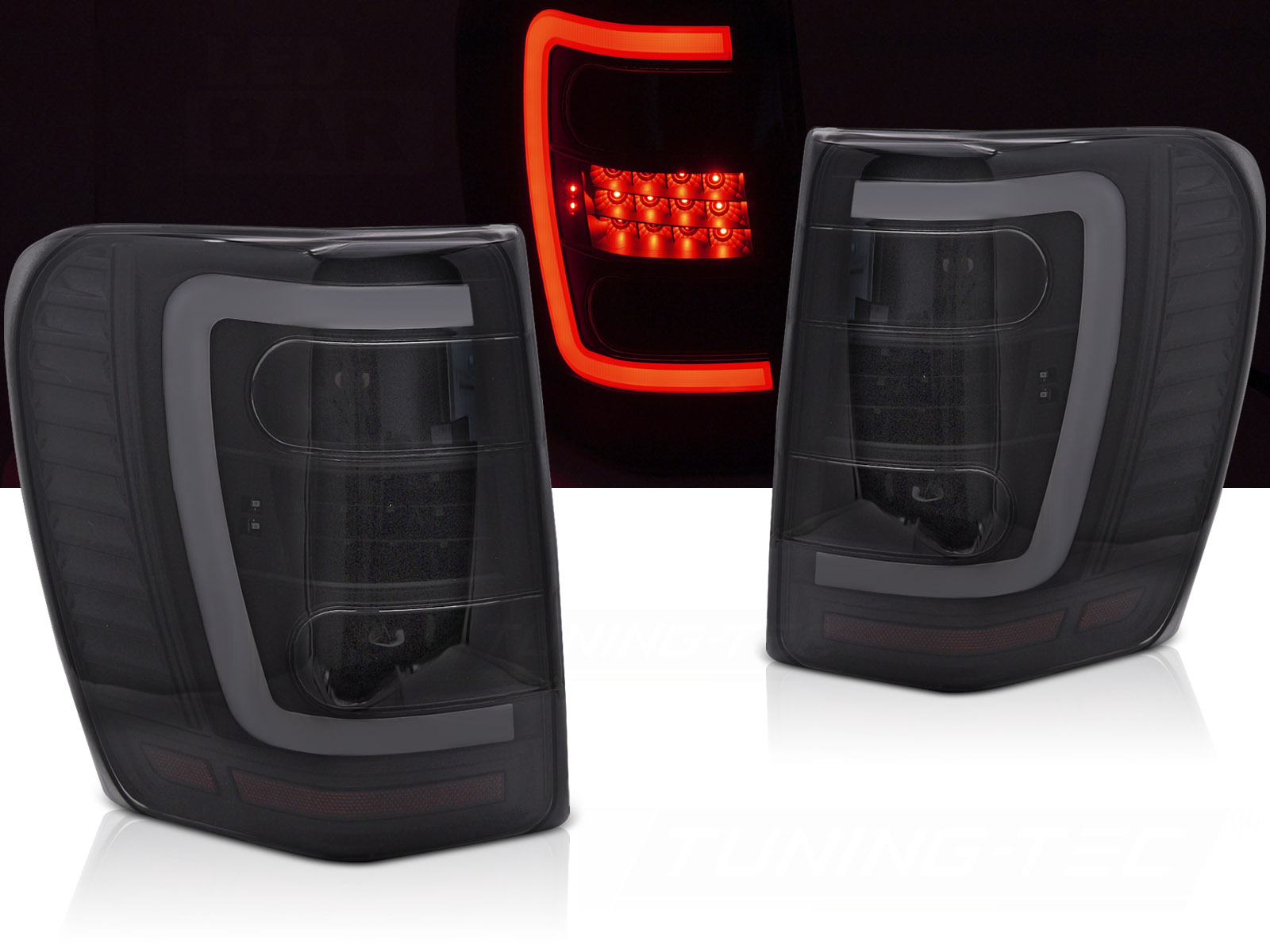 Zadné LED BAR svetlá Jeep Grand Cherokee WJ 99-05 Black Smoke