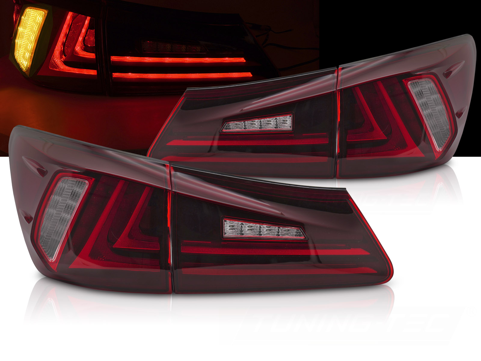 Zadné LED svetlá Lexus IS II 06-13 Red