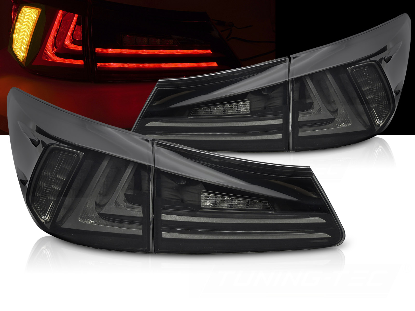 Zadné LED svetlá Lexus IS II 06-13 Smoke