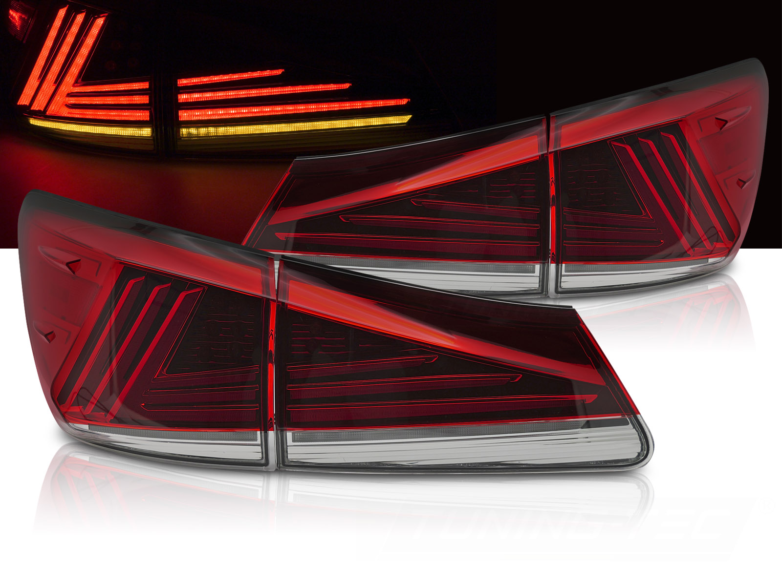 Zadné LED svetlá Lexus IS II 06-13 Red SQL