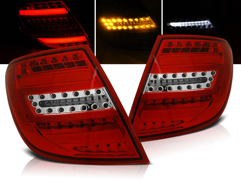 Zadné LED BAR svetlá Mercedes C trieda W204 Kombi 07-10 Red White