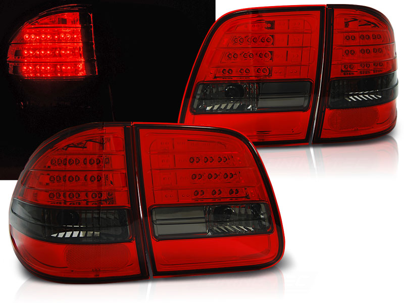 Zadné LED svetlá Mercedes E trieda W210 Kombi 95-02 Red Smoke