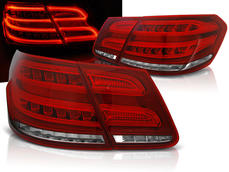 Zadné LED svetlá Mercedes E trieda W212 09-13 Red White (LED smerovka)