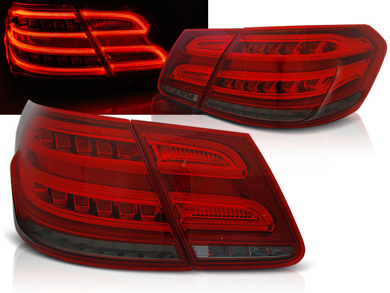 Zadné LED svetlá Mercedes E trieda W212 09-13 Red Smoke (LED smerovka)