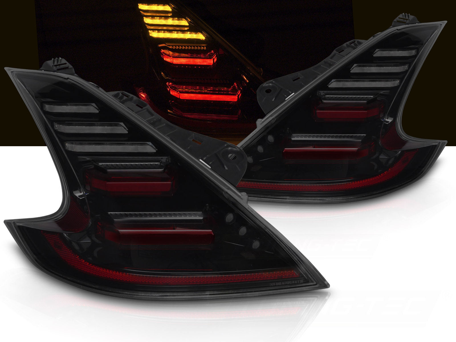 Zadné Full LED svetlá Nissan 370Z 09-20 Black Smoke