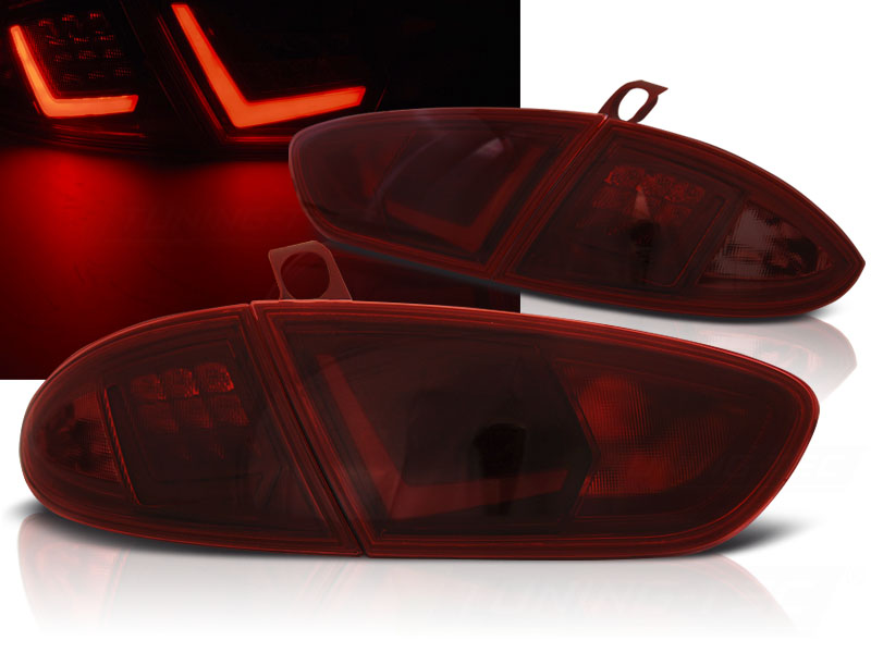 Zadné LED BAR svetlá Seat Leon 1P 09-12 Red Smoke