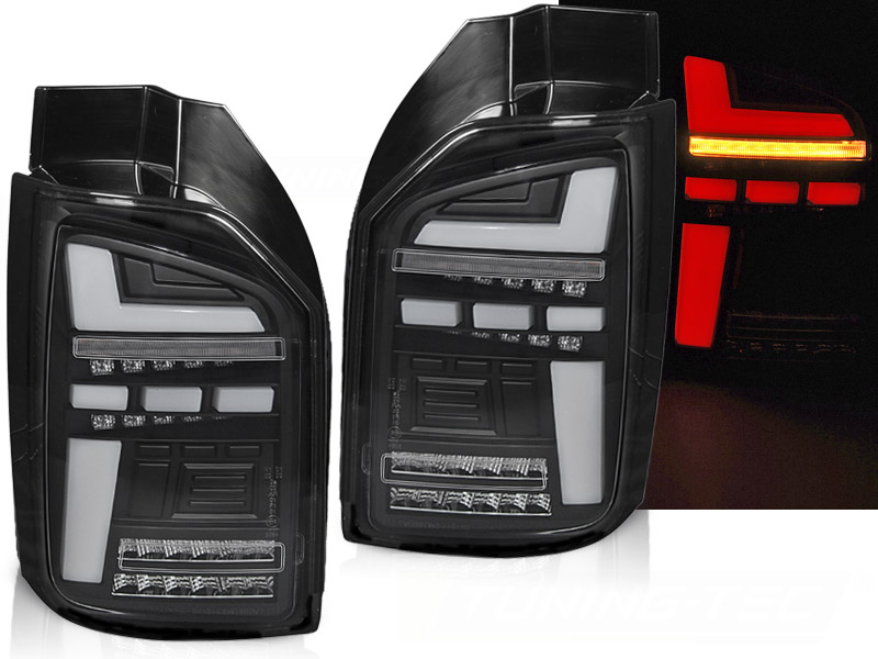 Zadné LED BAR svetlá VW T6 15-19 Black (výklopná klapka)