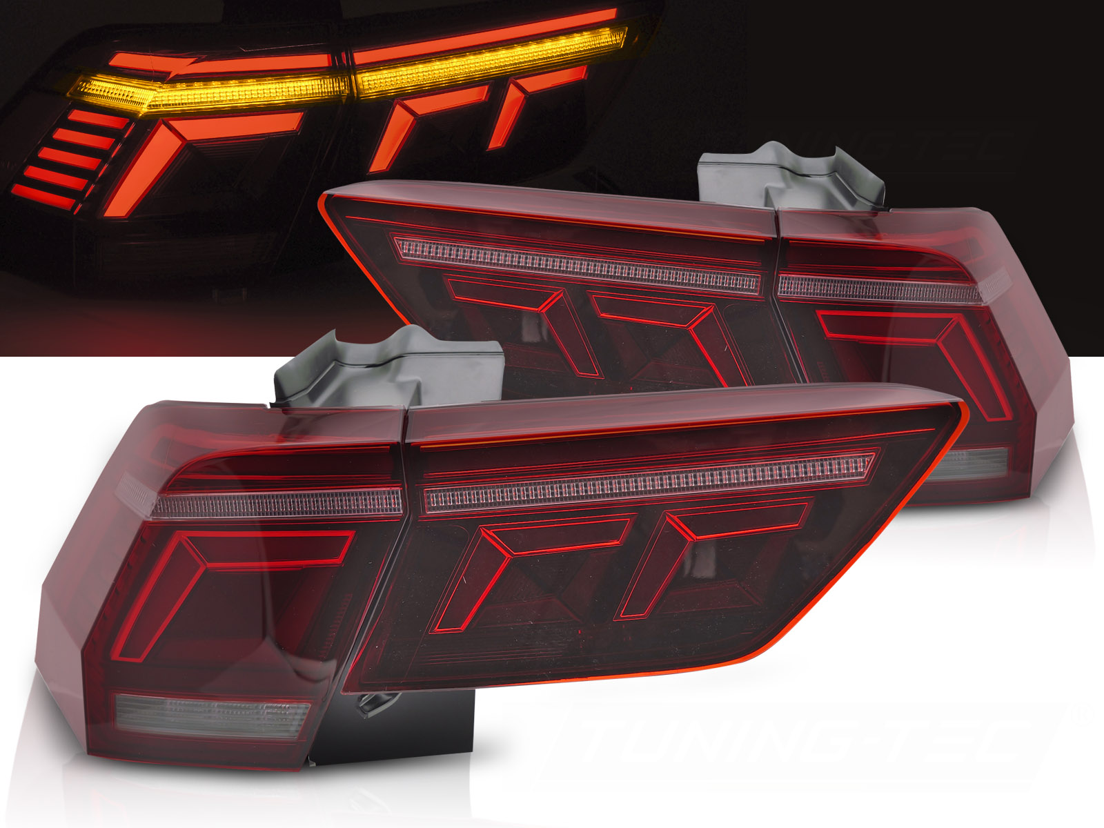 Zadné LED BAR svetlá VW Tiguan II 20-24 Red