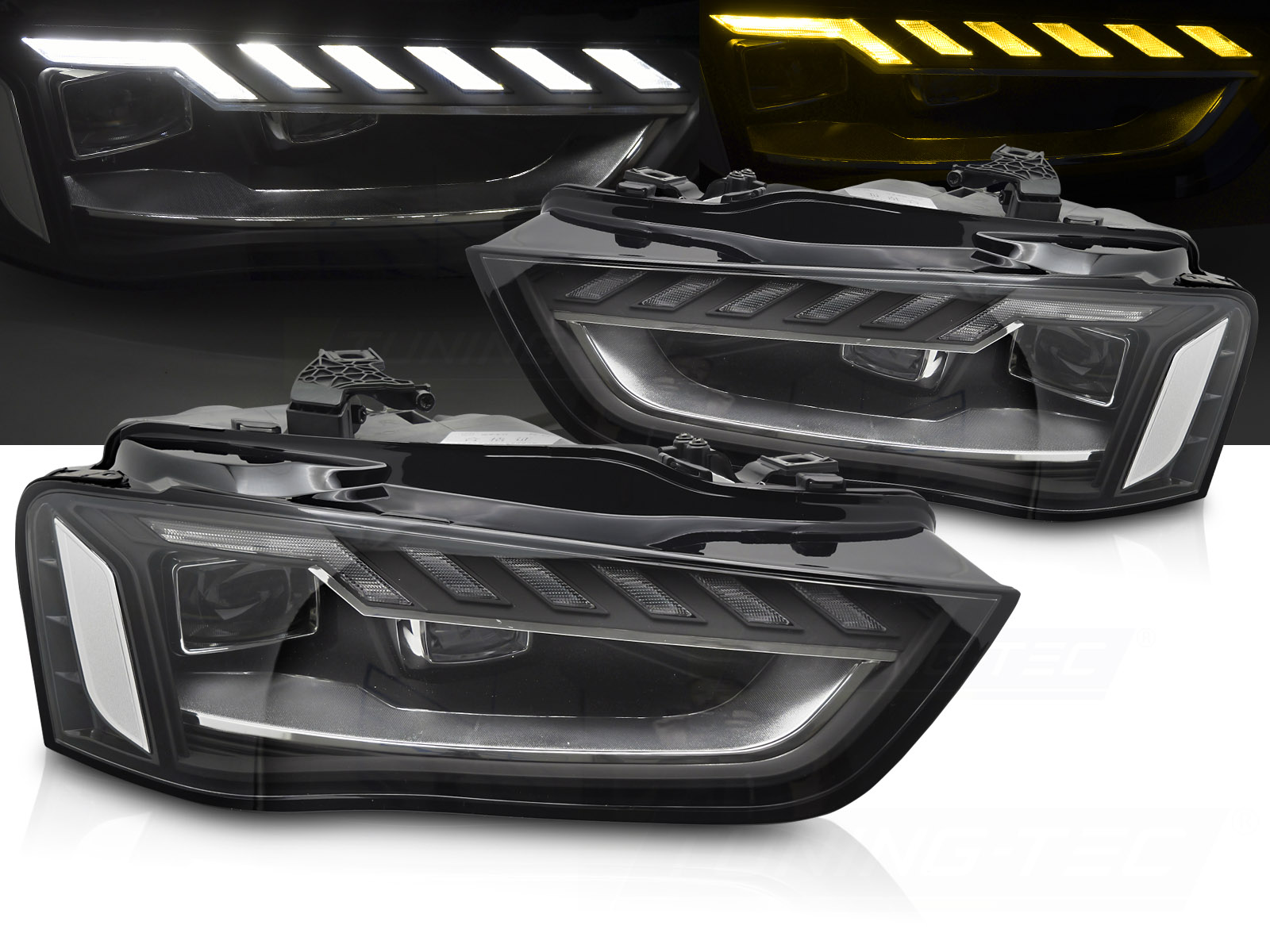 Predné Full LED svetlá Audi A4 B8 12-15 DRL (náhrada xenónu)