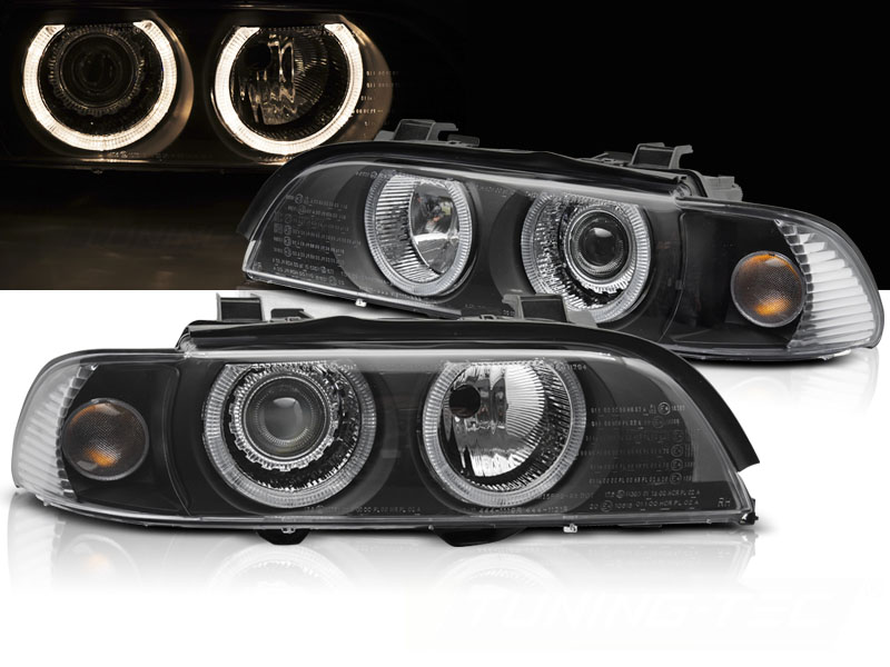 Predné xenónové svetlá BMW E39 LCI 00-03 Angel Eyes Black