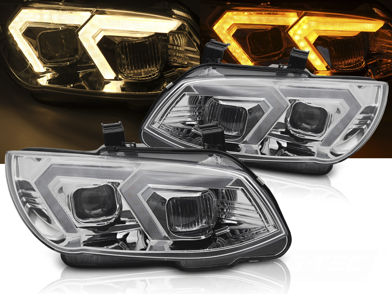 Predné xenónové svetlá BMW E92 / E93 LCI 10-13 DRL Yellow Chrome