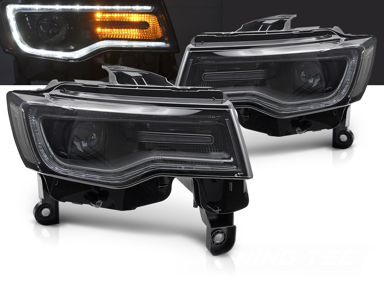 Predné Full LED svetlá Jeep Grand Cherokee WK2 14-21 DRL