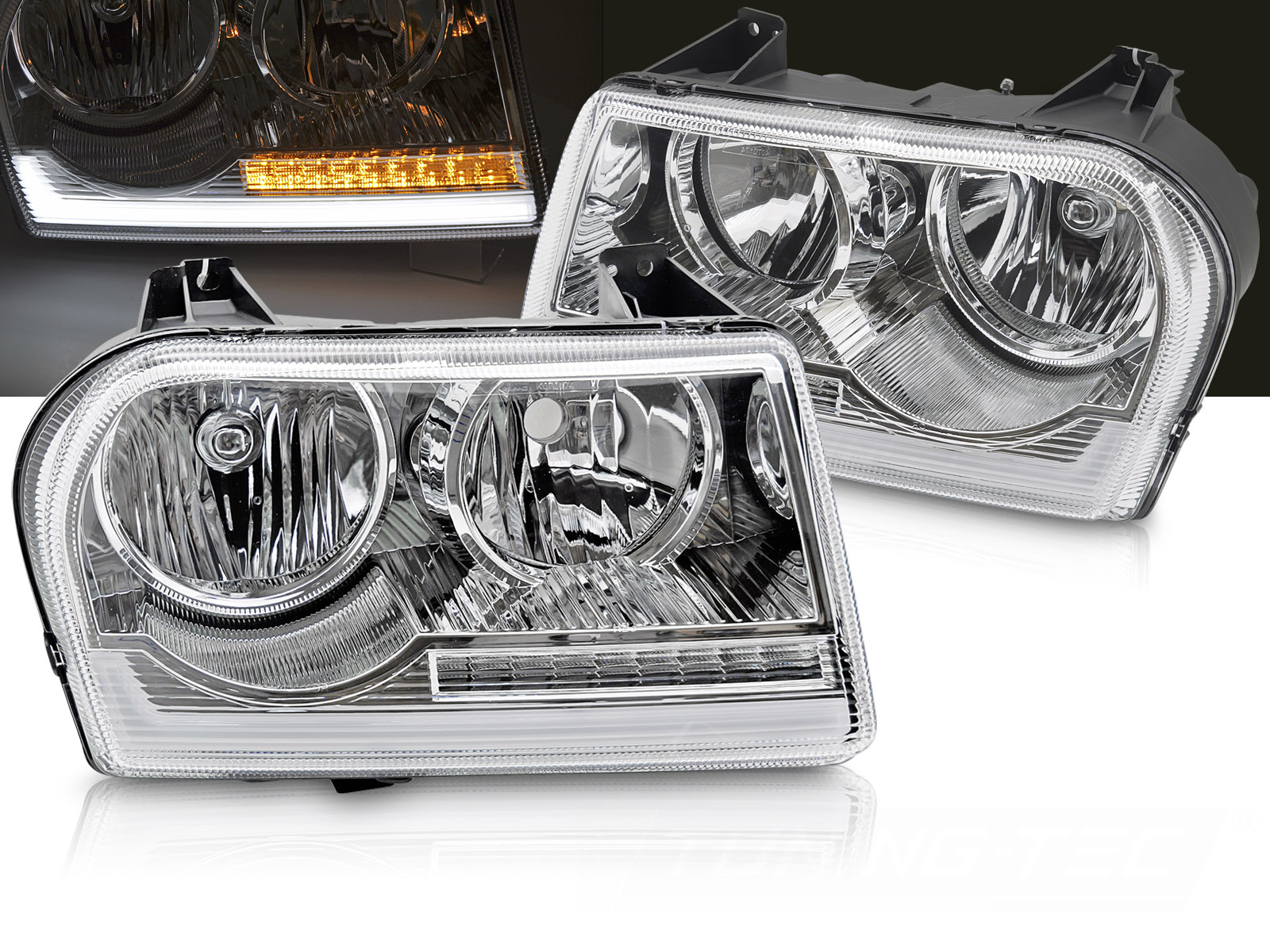 Predné svetlá Chrysler 300 05-08 Tube Light Chrome