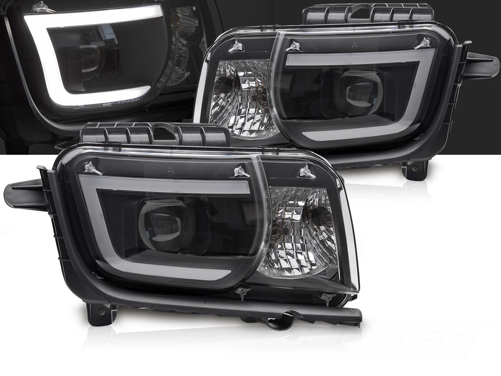 Predné svetlá Chevrolet Camaro 09-13 Tube Light Black