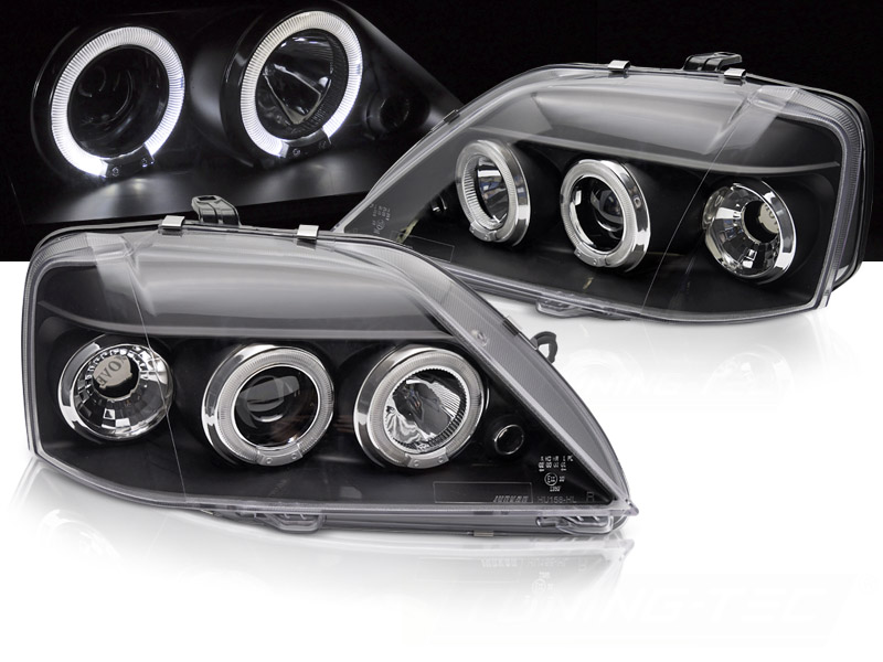 Predné svetlá Dacia Logan I 04-08 Angel Eyes Black