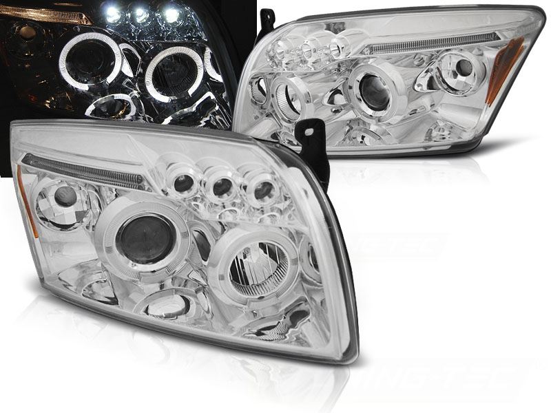 Predné svetlá Dodge Caliber 06-12 Angel Eyes Chrome