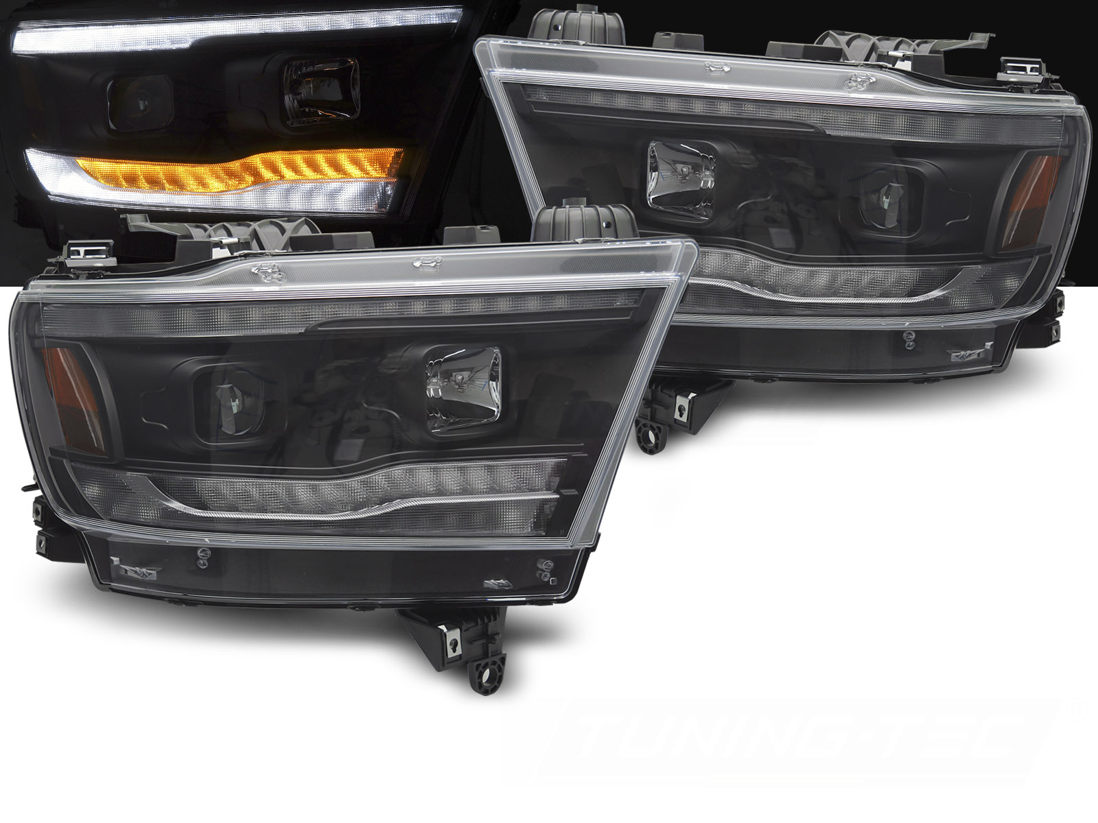 Predné svetlá Dodge Ram 1500 19-22 Tube Black