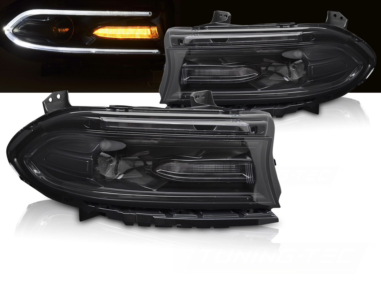 Predné svetlá Dodge Charger 14-23 LED Black