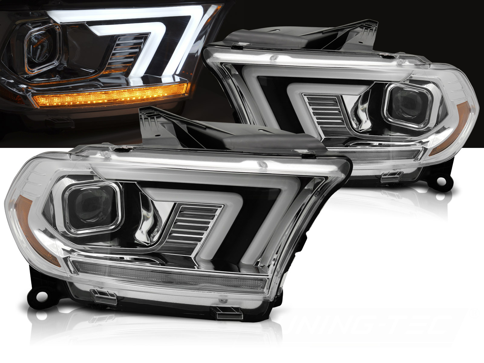 Predné xenónové svetlá Dodge Durango 10-13 Tube Chrome