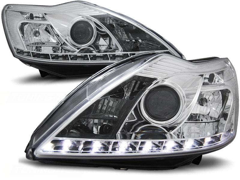 Predné svetlá Ford Focus II 08-10 Daylight Chrome