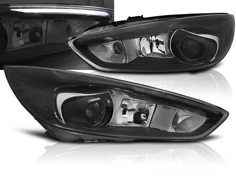 Predné svetlá Ford Focus III 14-18 LED DRL Black
