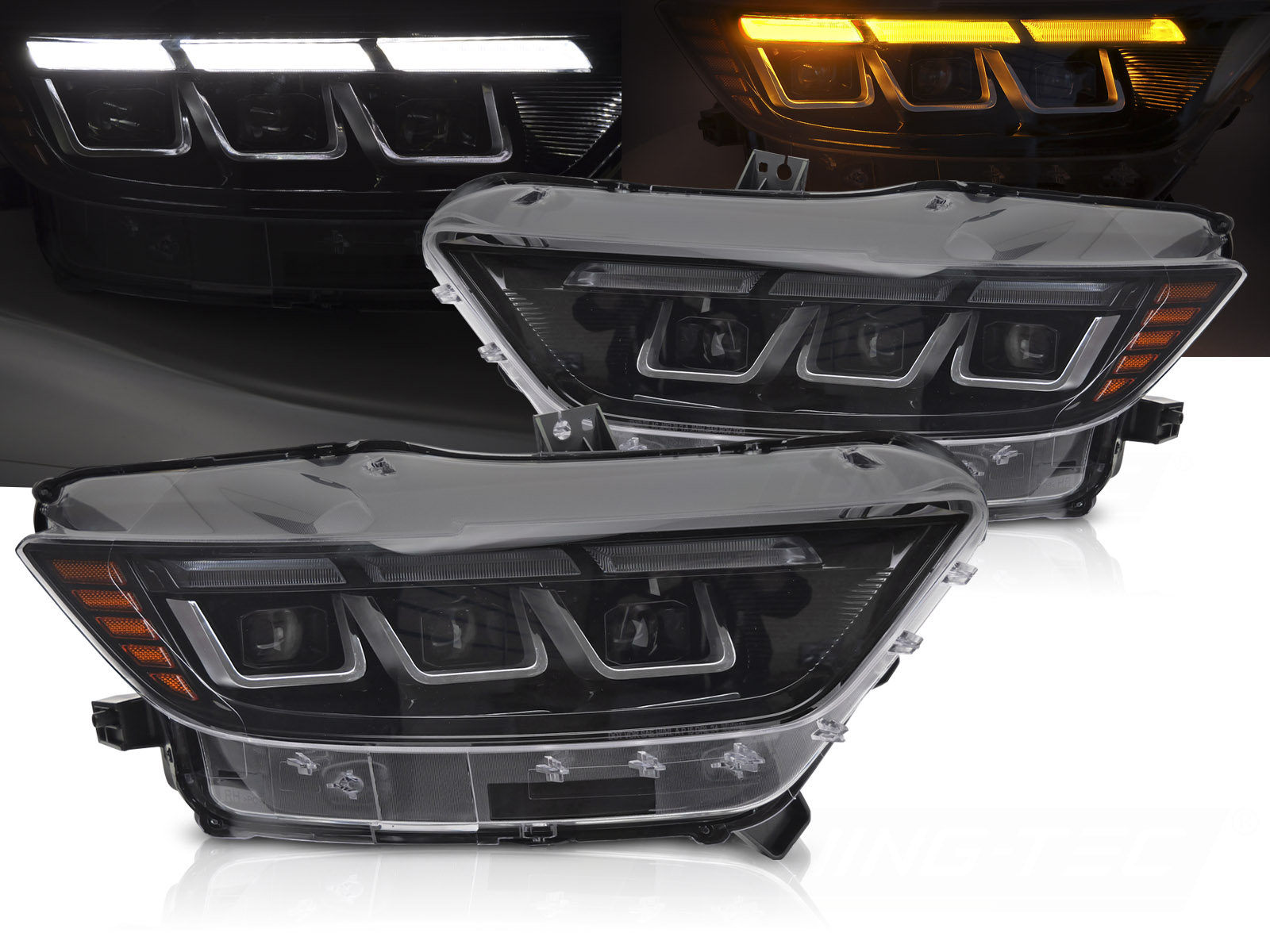 Predné Full LED svetlá Ford Mustang 14-17 DRL