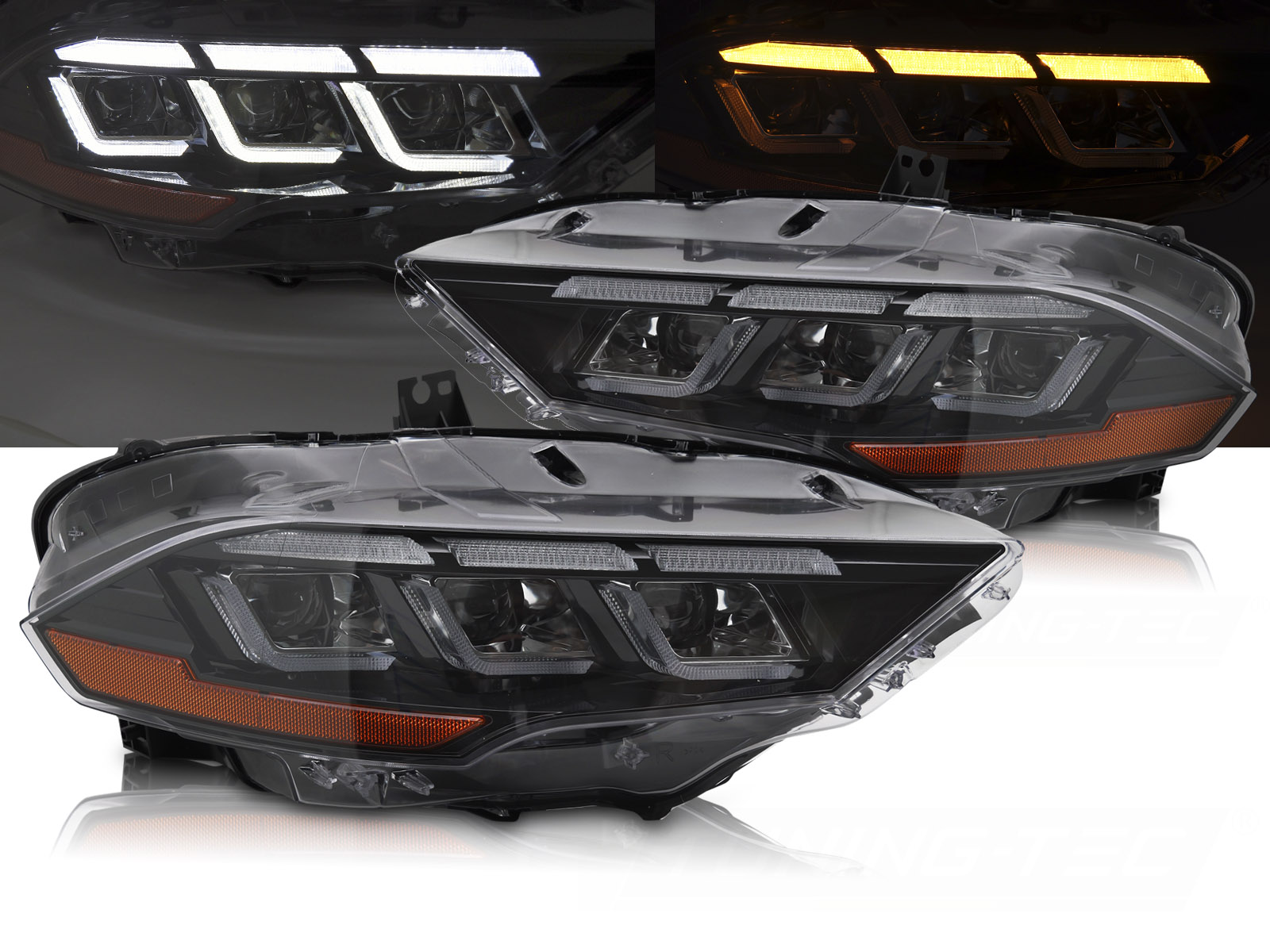 Predné Full LED svetlá Ford Mustang 18-22 DRL