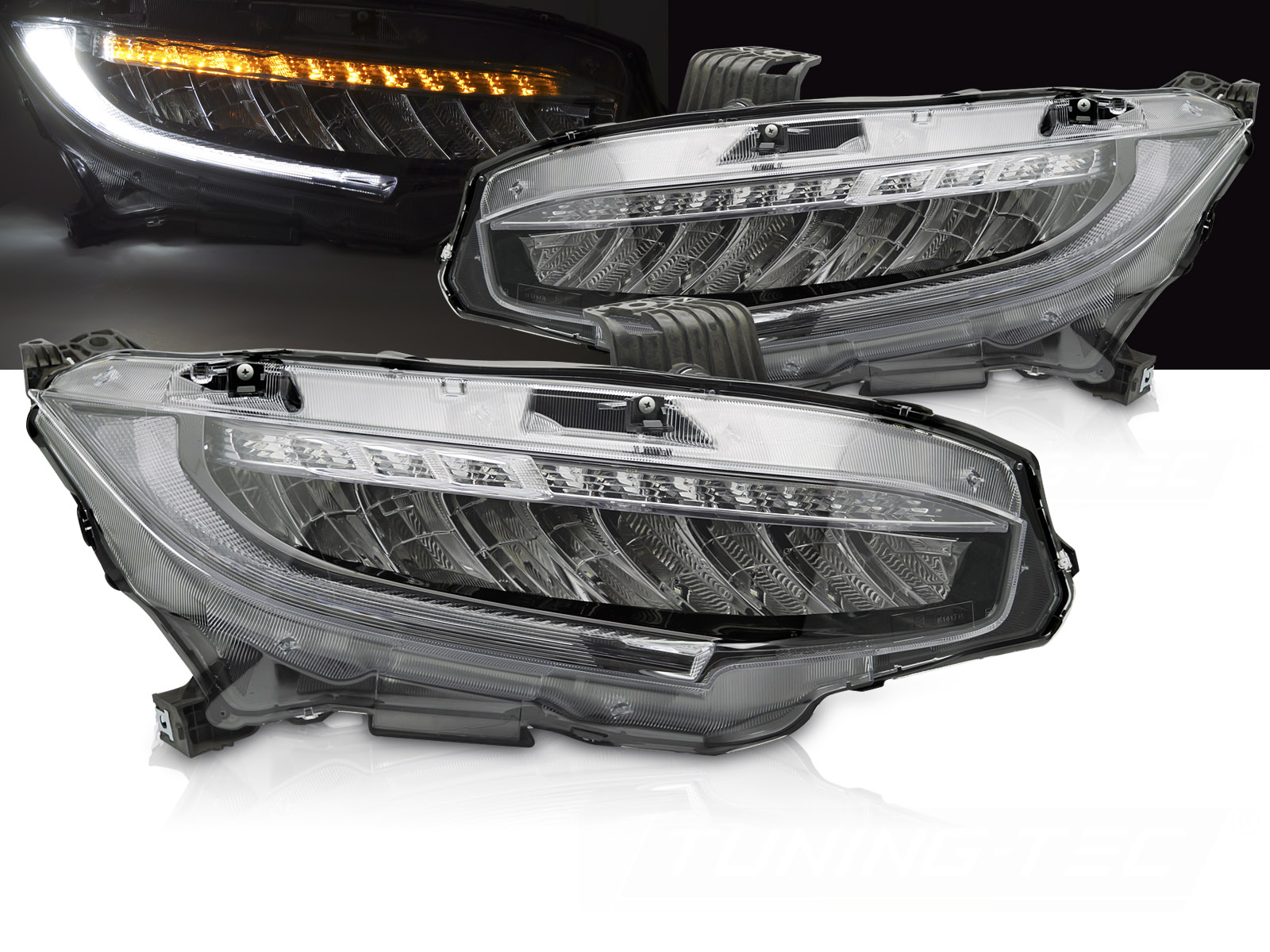 Predné Full LED svetlá Honda Civic X 16-21