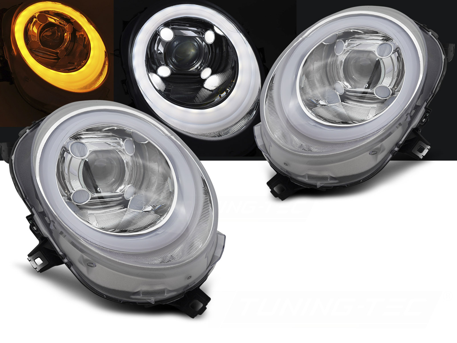 Predné svetlá Mini Cooper F56 14-17 Tube Light DRL Chrome