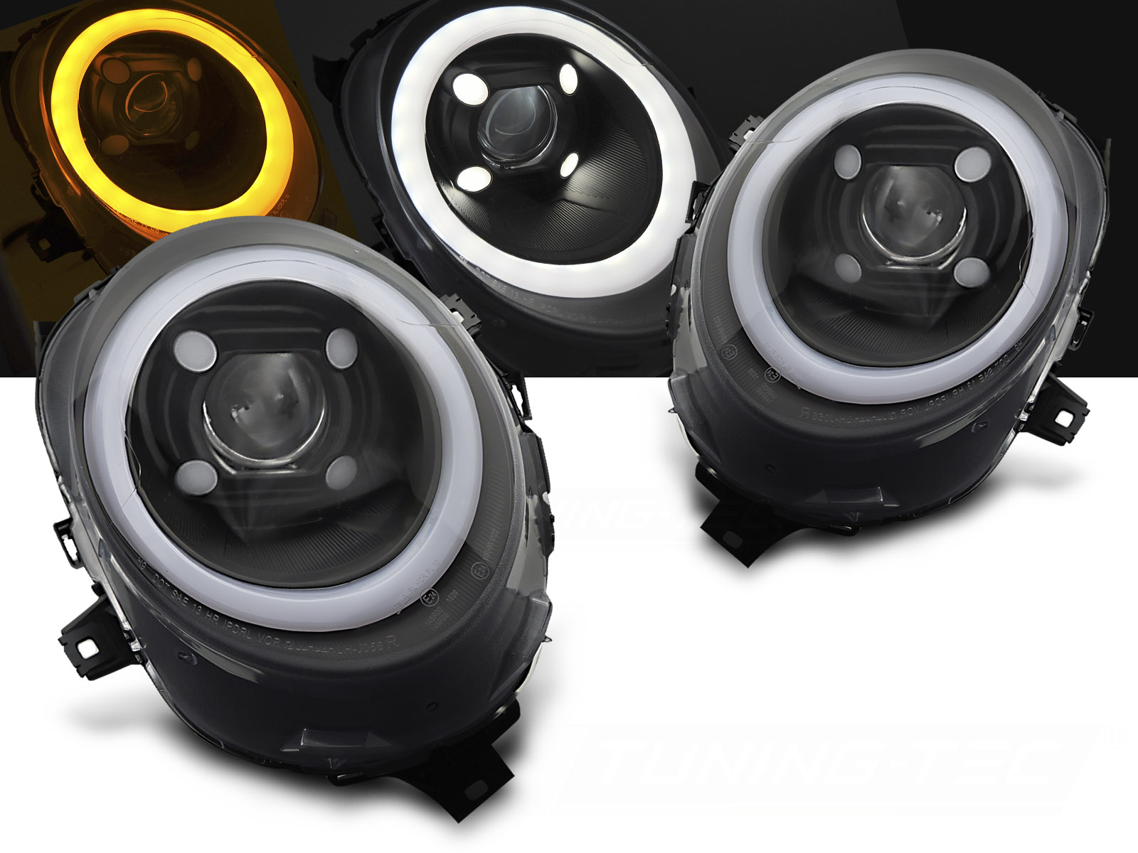 Predné svetlá Mini Cooper F56 14-17 Tube Light DRL Black