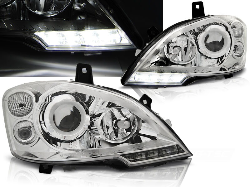 Predné svetlá Mercedes Vito W639 10-14 DRL Chrome