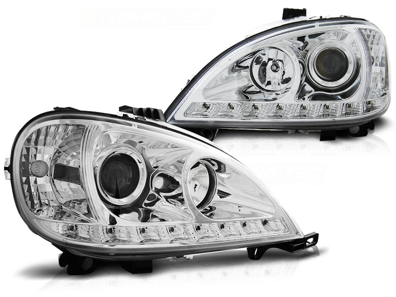 Predné svetlá Mercedes ML trieda W163 98-01 Daylight Chrome