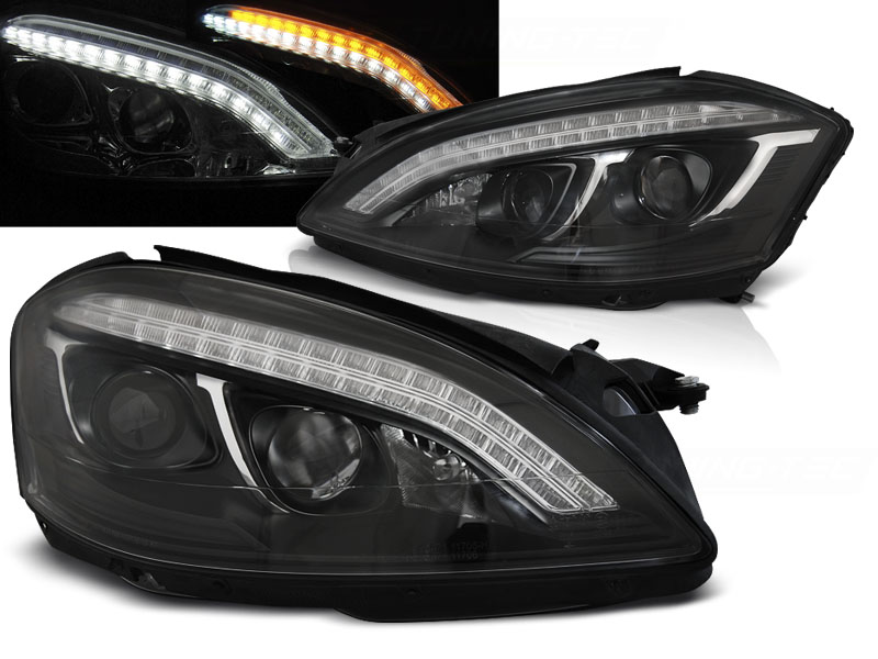 Predné xenónové svetlá Mercedes S trieda W221 05-09 Daylight Black