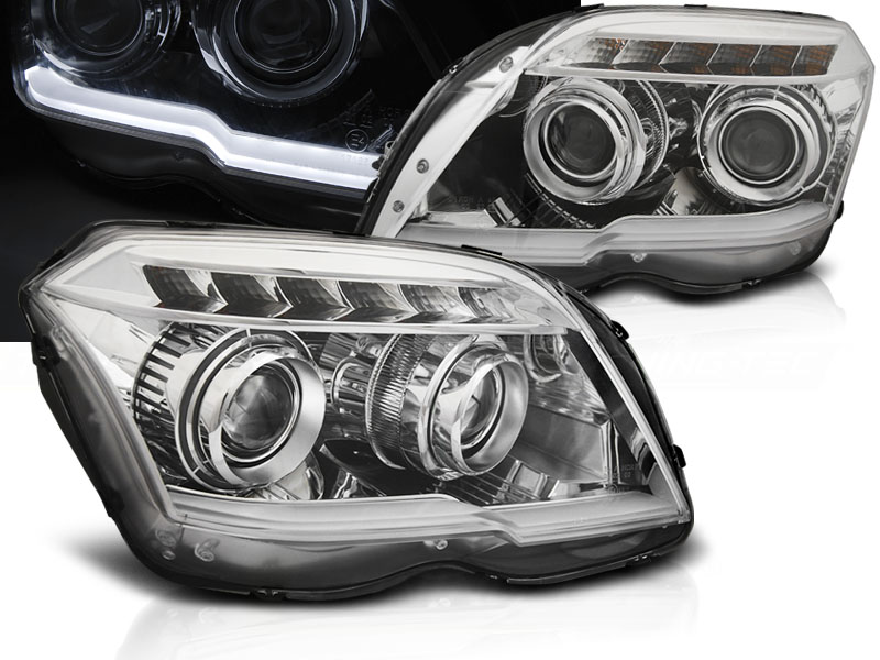 Predné svetlá Mercedes GLK X204 08-12 Tube Light Chrome