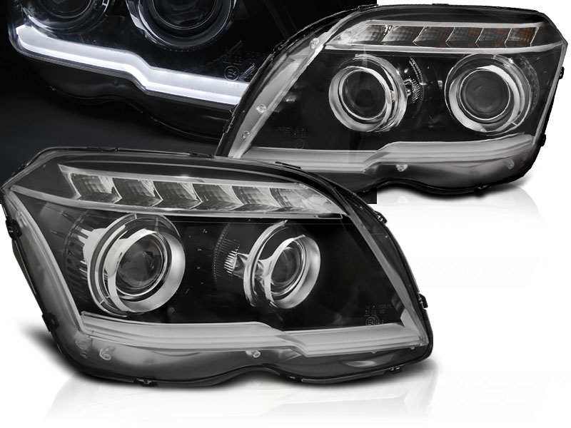 Predné svetlá Mercedes GLK X204 08-12 Tube Light Black