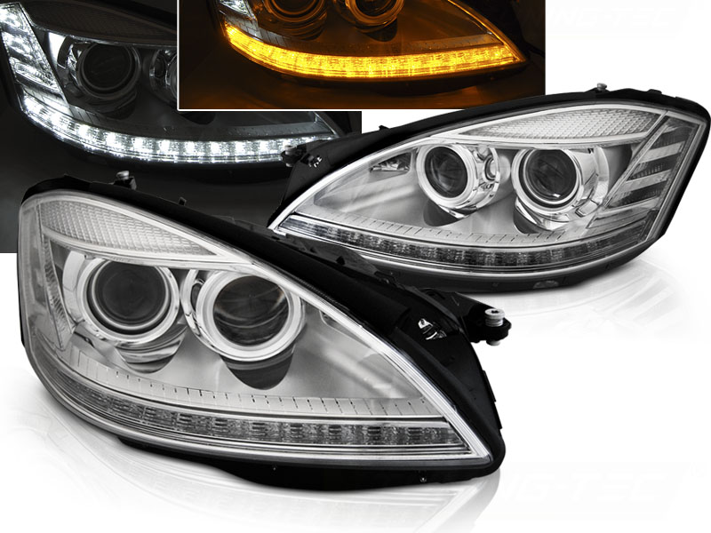 Predné xenónové svetlá Mercedes S trieda W221 05-09 Daylight Chrome (dynamická smerovka)