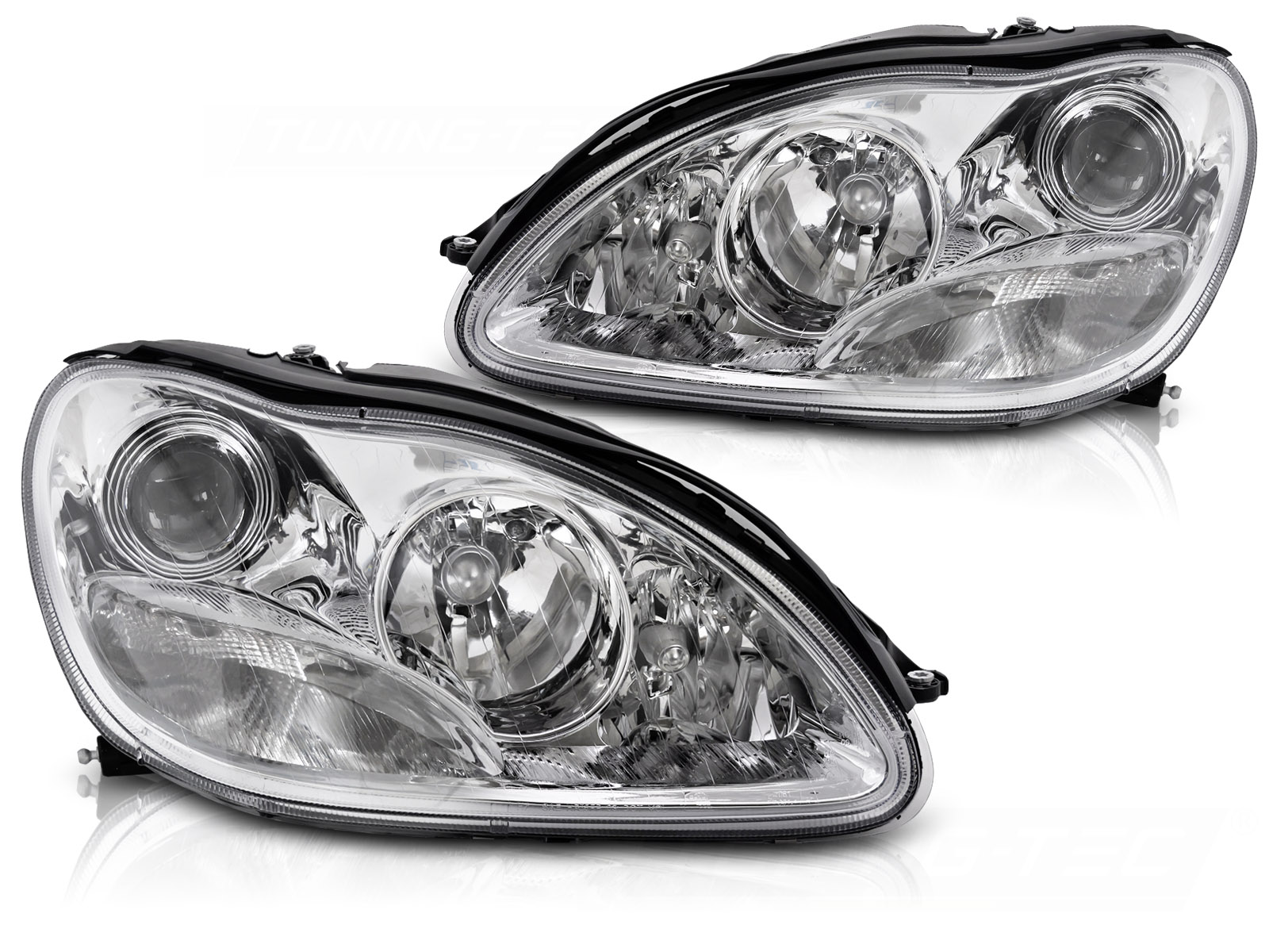 Predné svetlá Mercedes S trieda W220 98-02 Chrome