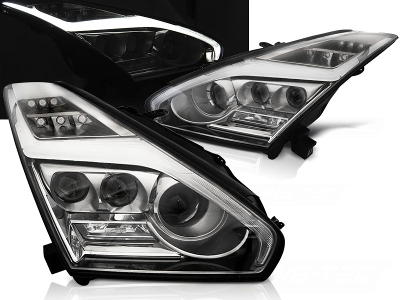 Predné LED svetlá Nissan GT-R 08-13 Tube Chrome