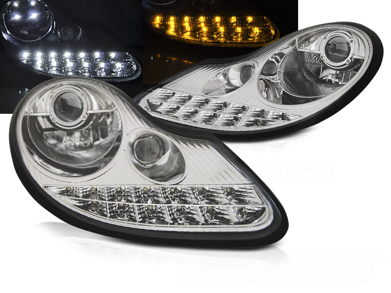 Predné svetlá Porsche Boxster 986 / 911 996 96-04 Daylight Chrome