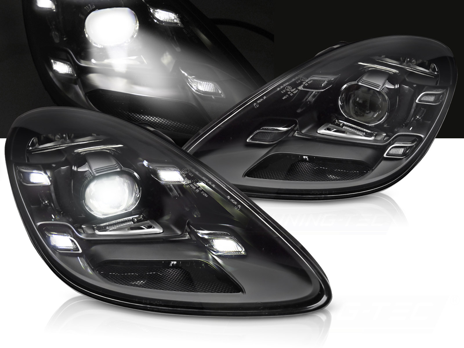 Predné Full LED svetlá Porsche Boxster / Cayman 718 16- Black