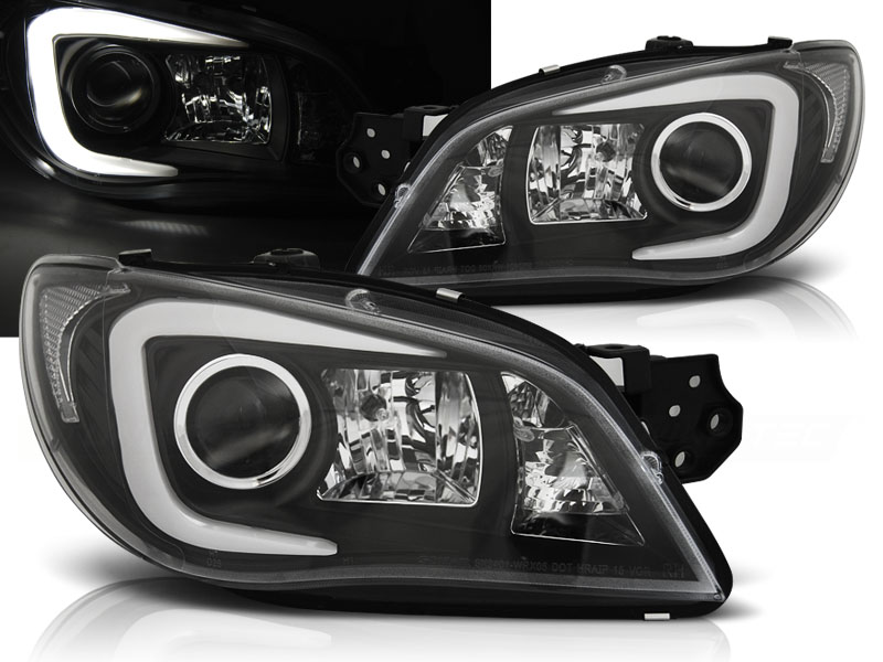 Predné xenónové svetlá Subaru Impreza II 06-07 Tube Light Black