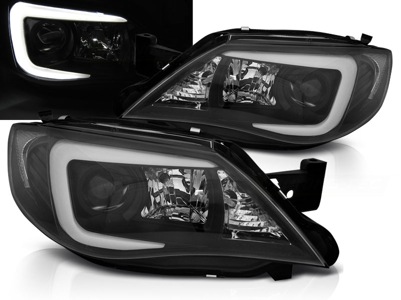 Predné xenónové svetlá Subaru Impreza III 07-12 Tube Light Black